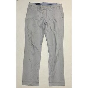 Polo Ralph Lauren Pants Men Size 36 X 33 Vintage Stripes Gray Dress Casual Pants